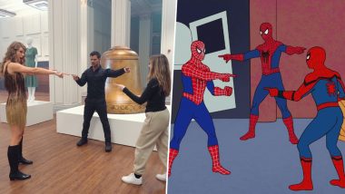 Taylor Swift, Taylor Lautner and Wife Taylor Dome Recreate Iconic Spider-Man Meme During Singer's Eras Tour (View Pic)