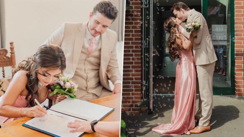 Newlyweds Sreejita De and Michael Blohm-Pape Share Lovely Pics From Their Court Marriage on Insta!