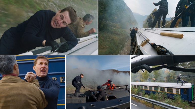 Mission Impossible 7 BTS Video Shows Tom Cruise, Christopher McQuarrie Mapping Out Iconic Action Sequence Involving Moving Train and How It Was Built From Scratch! (Watch Video)