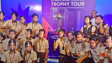 School Students Spotted Wearing Sanju Samson Face Mask During ICC Cricket World Cup 2023 Trophy Tour, Photo Goes Viral