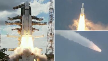 Chandrayaan 3 Launched Into Space by ISRO Video: India's 'Bahubali' Rocket LVM3 Successfully Lifts Off With Moon Mission Spacecraft