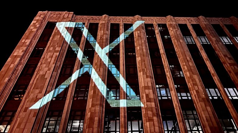 Elon Musk Shows Off New X Logo on Twitter Headquarters As 'Blue Bird' Gets Replaced (See Pic)