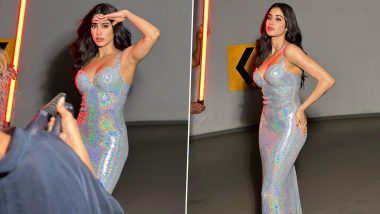 Janhvi Kapoor Shines in Silver Sequin Gown at Bawaal Screening (View Pics)