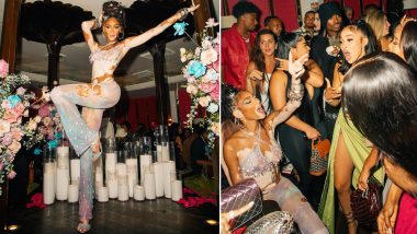 Winnie Harlow Pairs a Sheer Crystal Crop Top With Bell Bottoms, Model Shares Sexy Pics Ahead of Her 29th Birthday