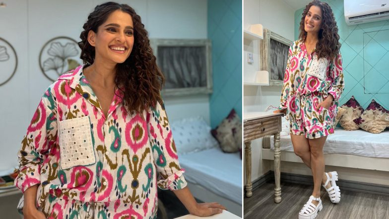 Priya Bapat Looks Gorgeous in Colourful Playsuit and Curly Hairstyle (See Pics)