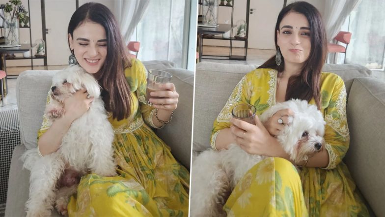 Radhika Madan Enjoys Tea in Mumbai Monsoon, Shares Adorable Pics With Dog