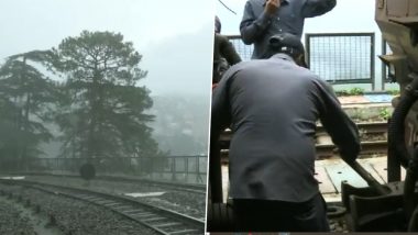 Train Services on Kalka-Shimla Line Suspended Until August 6 Amid Heavy Rains and Landslides (Watch Video)
