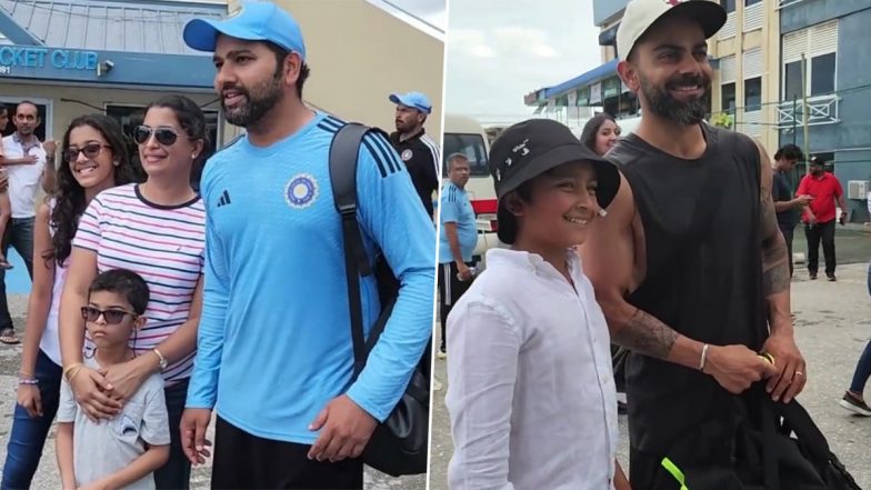 Rohit Sharma, Virat Kohli And Other Team India Cricketers Sign Autographs, Pose for Pictures With Fans Ahead of IND vs WI 2nd Test 2023 in Trinidad; Video Goes Viral!