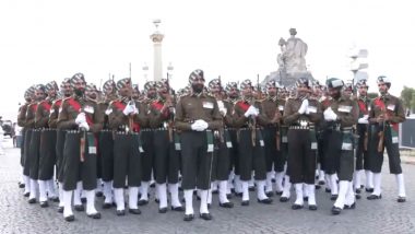 ‘Bharat Mata Ki Jai, Waheguru Ji Ka Khalsa Waheguru Ji Ki Fateh’ Chants Echoed in France Video: Punjab Regiment Soldiers Raise Patriotic Slogans As They Prepare for Bastille Day Parade 2023 in Paris