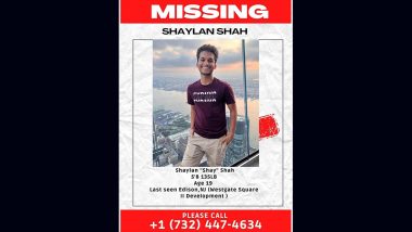 Missing Indian-American Teen Latest Update: 19-Year-Old Shay Shah Goes Missing from New Jersey Home, Parents Seek Help