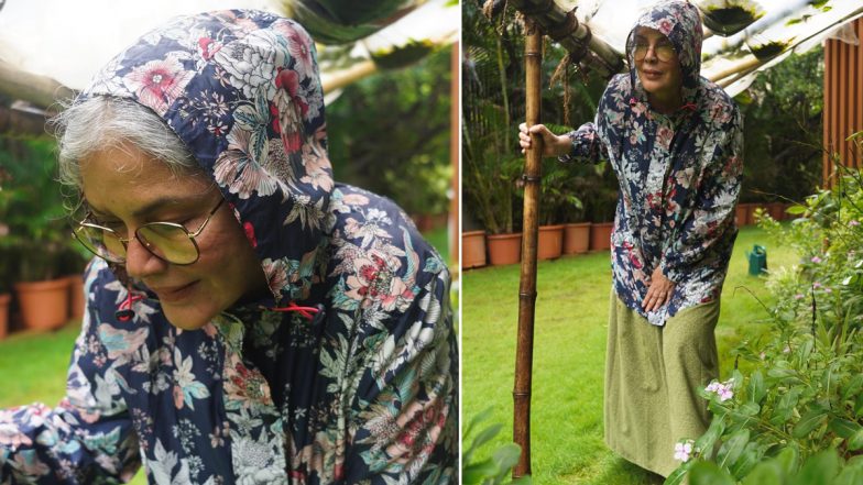 Zeenat Aman Frolics in the Rain, Shares Lovely Pics in Floral Raincoat