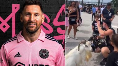 Fan Brings Goat to Lionel Messi’s Inter Miami Unveiling Ceremony, Video Goes Viral