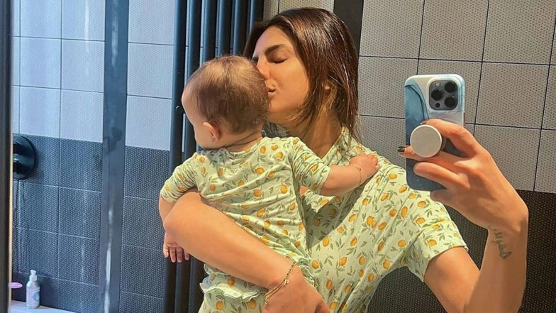 Priyanka Chopra’s ‘Angel’ Malti Marie Enjoys a Boat Ride and the Ocean in Cute Strawberry and Flower Monokini With Hat (View Pic)