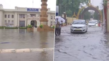 Bihar Flood Video: Heavy Rainfall Triggers Waterlogging at Bihar Legislative Assembly in Patna