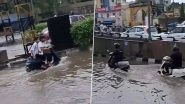 'It&rsquo;s a Scooter, Not a Fish': Ola CEO Bhavish Aggarwal Shares Video of People Riding Electric Scooter in Rainwater (Watch)