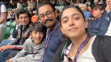 Wimbledon 2023 Final: Aamir Khan Attends Match Between Carlos Alcaraz and Novak Djokovic With Daughter Ira and Son Junaid (View Pic)