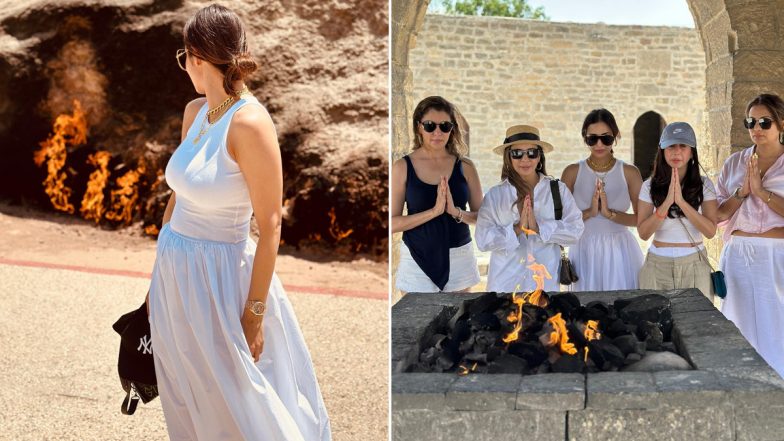 Malaika Arora Vacays in Baku, Shares Beautiful Pics in White Sleeveless Top and Skirt