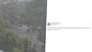 #MumbaiRains Photos, Videos and Latest Updates Go Viral: Netizens React as Heavy Downpour Flood the Maximum City