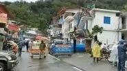 Kedarnath Dham 2023: Yatra Stopped Due to Heavy Rains in Uttarakhand&rsquo;s Sonprayag and Gaurikund (Watch Video)