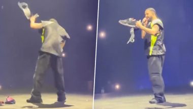 Bras Thrown at Drake on Stage VIDEO: Canadian Rapper Gets Bombarded With Intimate Wear, Shoe and Cap During Detroit Concert (Watch)