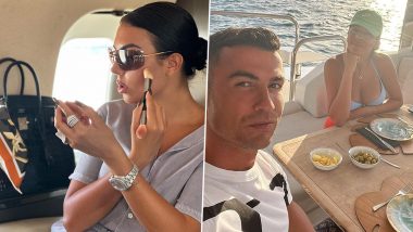Georgina Rodriguez Does Make-Up Inside a Private Jet, Cristiano Ronaldo's Girlfriend Shares Stylish Photo Dump On Insta