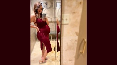 Ileana D’Cruz Flaunts Baby Bump in a Red Dress on Instagram With Caption Reads ‘My Little’ and Watermelon Emoji (View Pic)