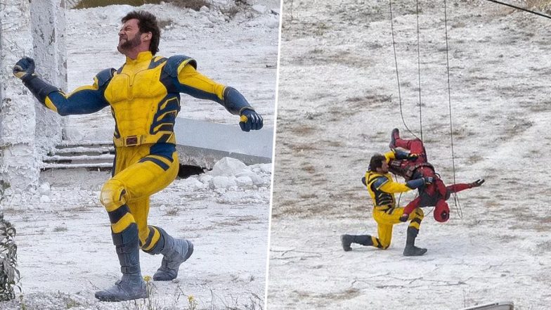 Deadpool 3 Set Photos Leaked! Ryan Reynolds As Wade Wilson and Hugh Jackman As Wolverine Film Intense Fighting Scenes on a Beach (Watch Video)