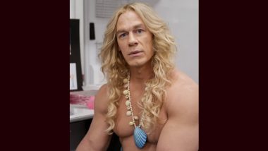 Barbie: John Cena Debuts His ‘Kenmaid’ Look in Blonde Wig and Shell Necklace From Margot Robbie's Upcoming Film (View Pic)