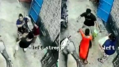 Delhi Assault Video: Woman Slapped, Thrashed With Stick by Man In Front of Child in Mangolpuri, CCTV Footage Surfaces