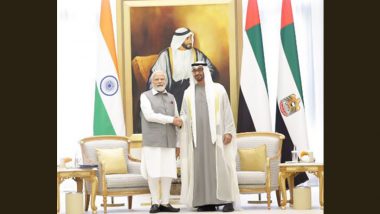 India, UAE Will Keep Working Closely to Further Global Good, Says PM Narendra Modi (Watch Video)