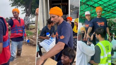 Randeep Hooda Donates Ration to Haryana Flood Victims Along With Girlfriend Lin Laishram, Urges Others To Help the People Affected (Watch Video)