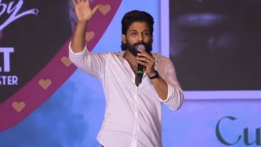 Pushpa 2 The Rule Actor Allu Arjun Leaks Dialogue from Upcoming Film at Baby Movie Appreciation Meet and the Crowd Goes Wild! (Watch Video)
