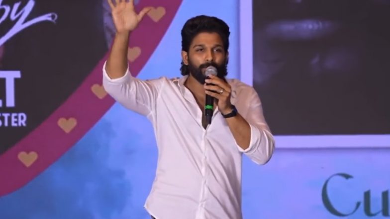 Pushpa 2 The Rule Actor Allu Arjun Leaks Dialogue from Upcoming Film at Baby Movie Appreciation Meet and the Crowd Goes Wild! (Watch Video)