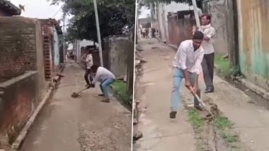 Monkey Brutally Killed on Camera in Uttar Pradesh: Two Men Kick and Kill Monkey With Stick in Budaun, Probe Launched After Disturbing Video Surfaces