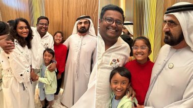 Indian Entrepreneur and His Family Overjoyed After They Bump Into Dubai Ruler in Lift, Calls Him 'Down To Earth Person' (See Pics)
