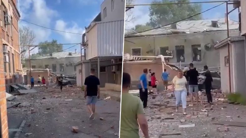 Russia Blast Videos: Explosions in Taganrog Allegedly by Ukrainian Missile Attack, Several Injured