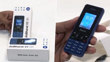 Jio Bharat V2 4G Launched: Reliance Jio Launches India’s Most Affordable Internet-Enabled Phone at Rs 999, Check Specifications Here (Watch Video)