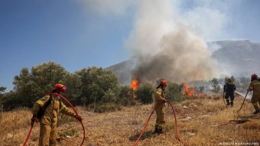 Greek Wildfires Near Athens Prompt Evacuations