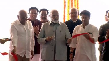 PM Narendra Modi Inaugurates Newly Built Rajkot International Airport in Gujarat (Watch Video)