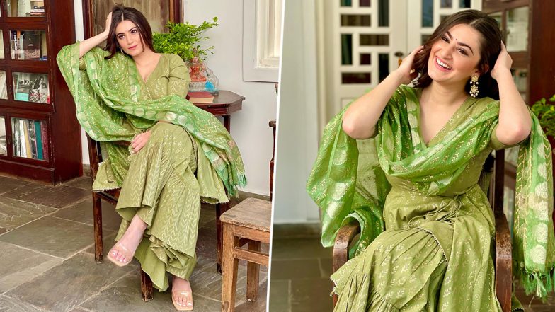 Shivaleeka Oberoi Serves Major Ethnic Style Goals in Green Sharara Set (View Photos)