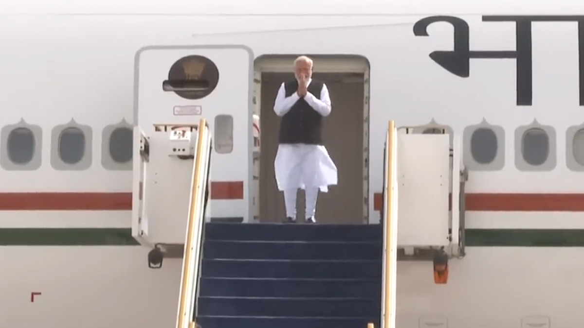 PM Narendra Modi Emplanes for United Arab Emirates After