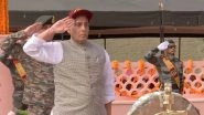 Kargil Vijay Divas 2023: Defence Minister Rajnath Singh Lays Wreath in Memory of Fallen Jawans on 24th Anniversary of India&rsquo;s Win in Kargil War Against Pakistan (Watch Video)