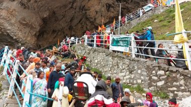 Amarnath Yatra 2023: Over 1,000 Pilgrims Leave Bhagwati Nagar Camp in Jammu for Amarnath, 3.97 Lakh Devotees Paid Obeisance So Far