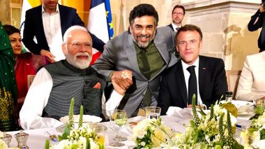 R Madhavan Poses With PM Modi and French President Emmanuel Macron, Thanks the Political Leaders for 'Incredible Lesson on Humility' (View Post)