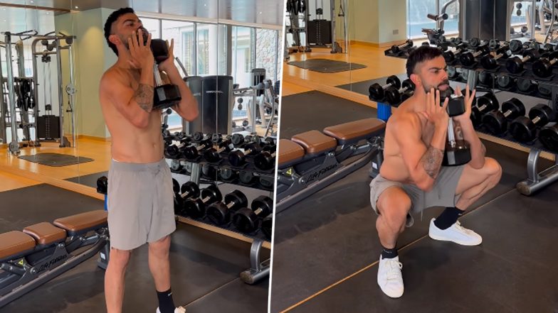 Virat Kohli Workout Video: Star India Cricketer Sweats It Out in Gym Ahead of India vs West Indies 2nd Test Match 2023