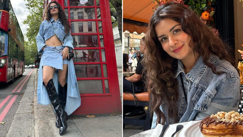 Avneet Kaur Rocks an All-Denim Look With Black Knee-High Boots, Shares Latest Pictures From Her London Trip (See Pics)