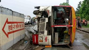 Uttarakhand Bus Accident Video: 11 Injured After Bus Overturns in Haridwar