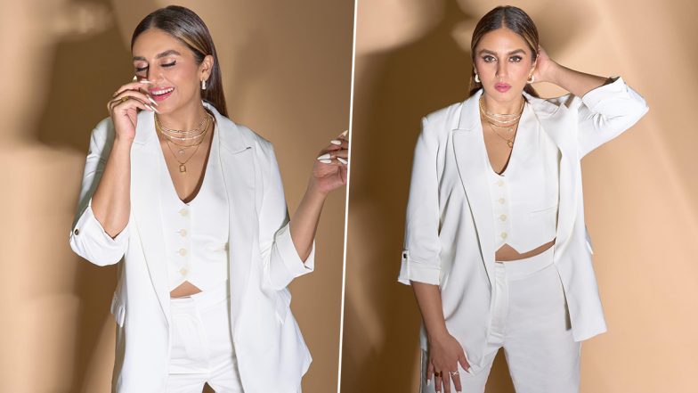 Huma Qureshi Looks Chic in All-White Pantsuit Set, Check Tarla Actor's Subtle Style