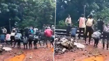 Railway Police Punishes Trekkers at Dudhsagar, Makes Them Do Sit-Ups for Breaking Rules, Video Goes Viral (Watch)