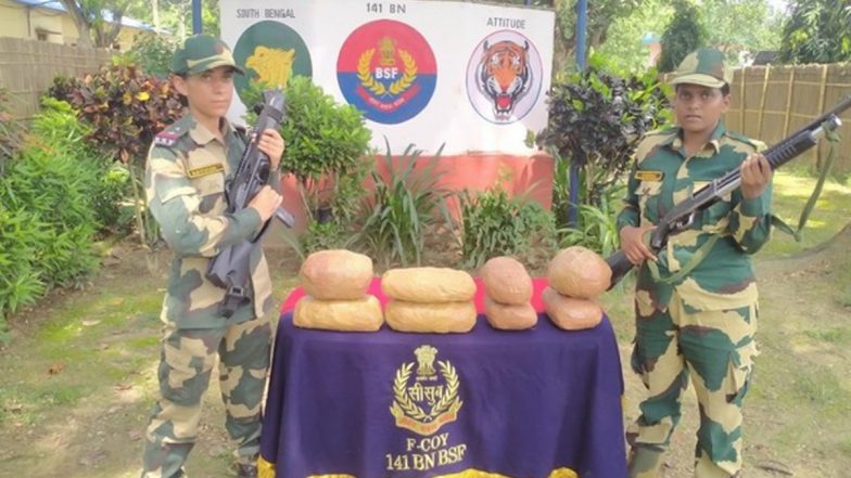 BSF Foils Drug Smuggling Bids at International Border in West Bengal, Seizes 50 Phensedyl Bottles; 33 kg Ganja